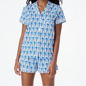 Roller Rabbit Pajama Set- Adult XXS Blue Monkey